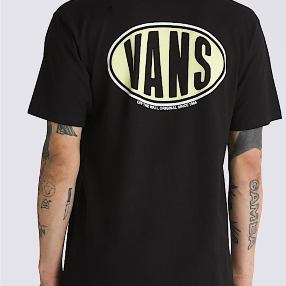Vans Black Graphic Tee Yellow Short sleeve Medium